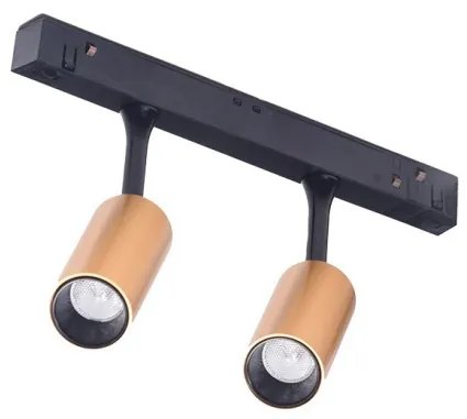 LED svietidlo do lišty Alfa Nikki 2 Track Magnetic 2X3W 3000K zlaté/Bk