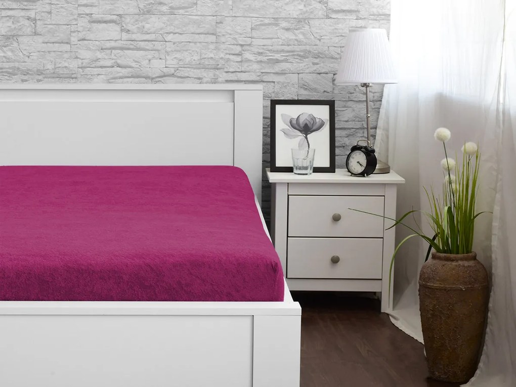XPOSE® Froté plachta Exclusive - bordó 90x200 cm