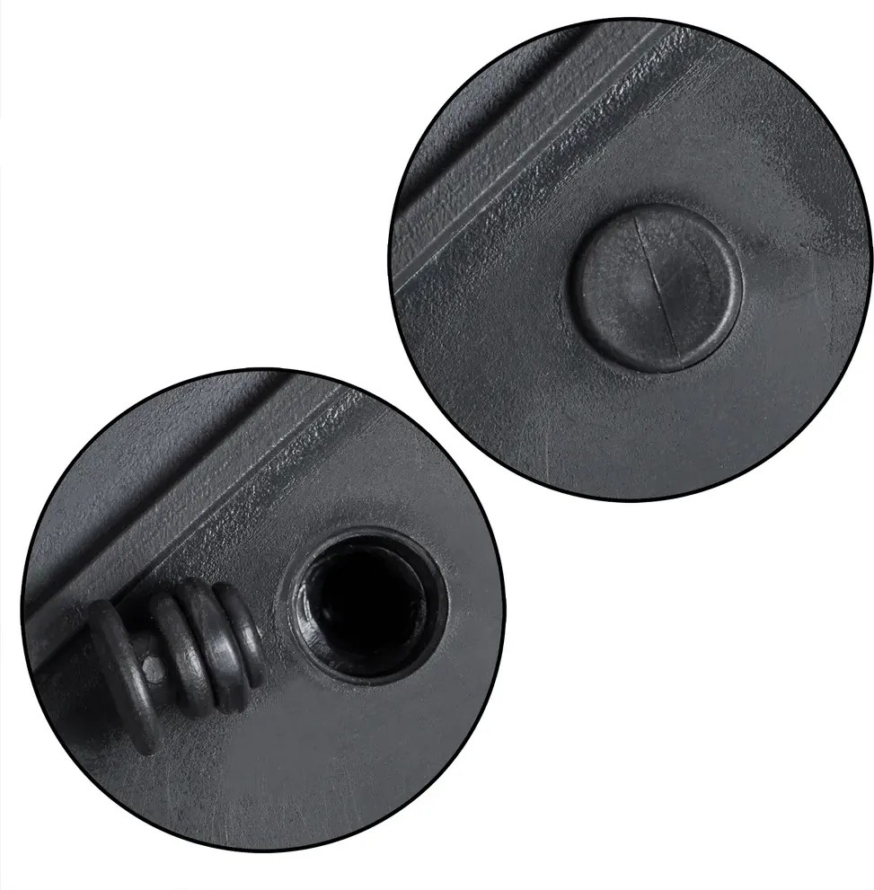 Sada 3 ks květináčů Dejo z polyratanu černá