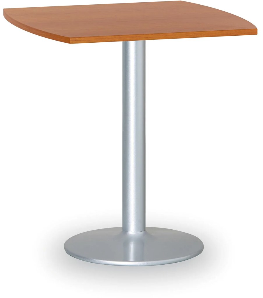 Konferenčný stolík FILIP II, 660x660 mm, sivá podnož, doska čerešňa