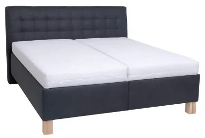 Čalúnená posteľ s úložným priestorom bez matraca VIOLET 180x200 cm antracit