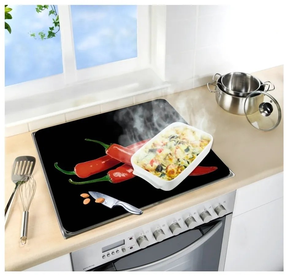 Sklenený kryt na stenu Wenko Peperoni, 50 × 56 cm