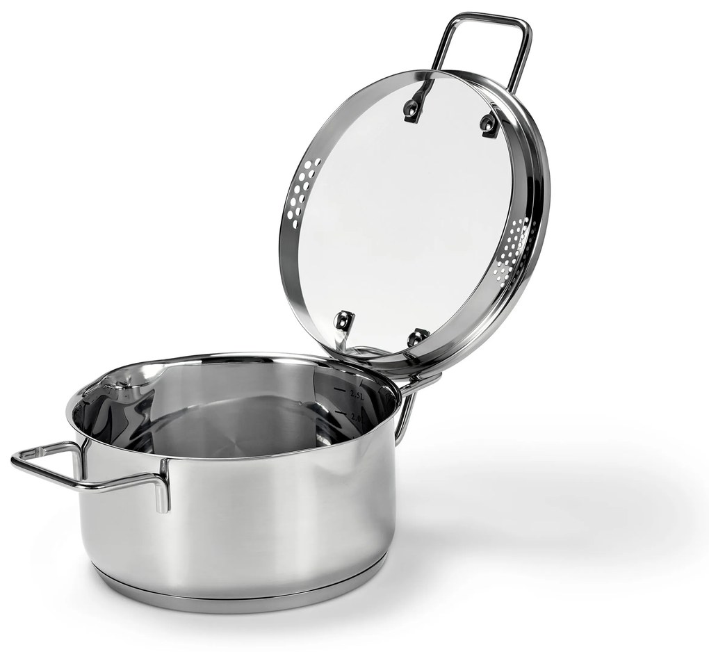 Profesionálne hrnce z ušľachtilej ocele, 3 ks