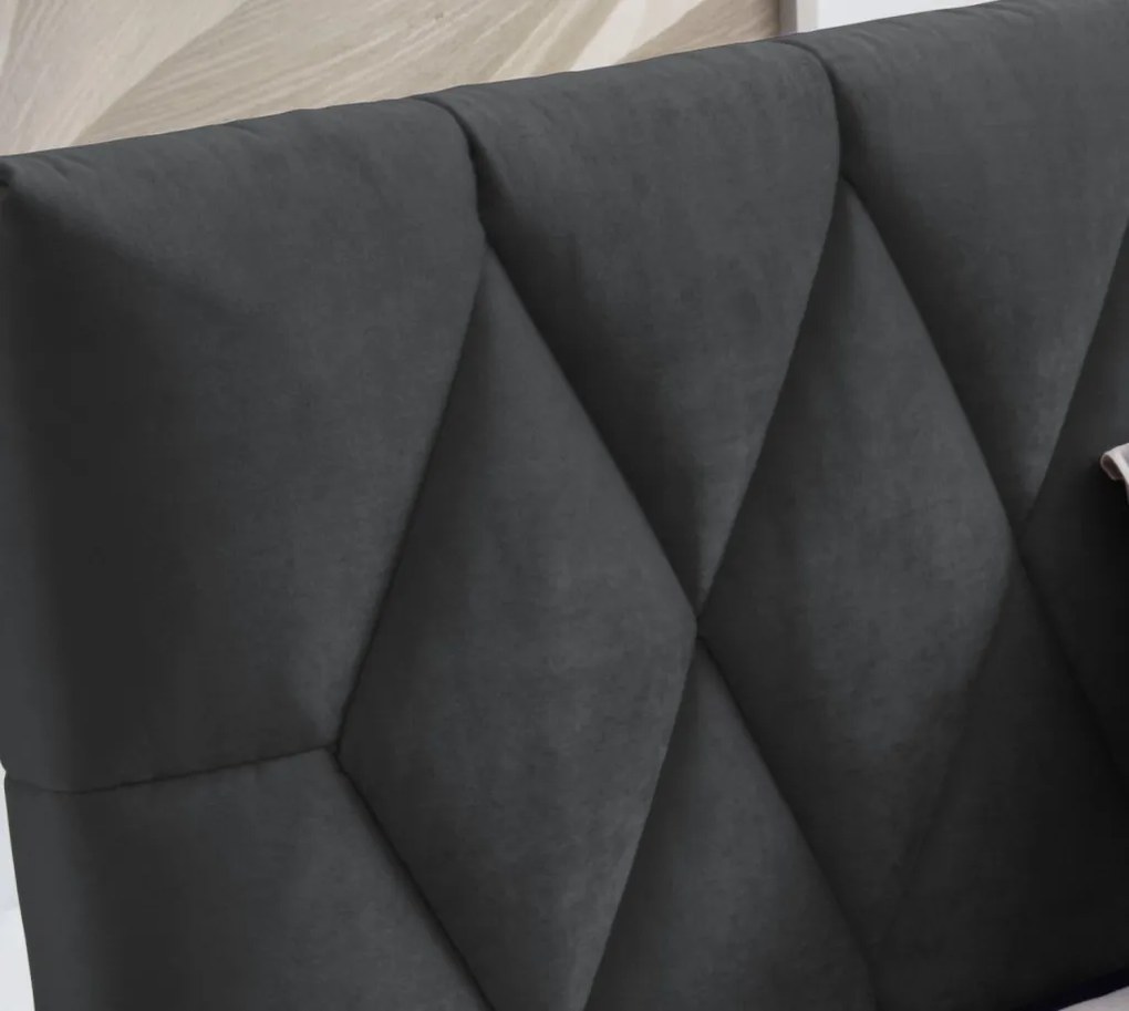 Posteľ Reve 180x200 cm, grafitovo šedá