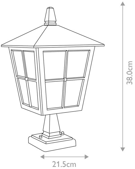 Elstead - Vonkajšia lampa CANTERBURY 1xE27/100W/230V IP43