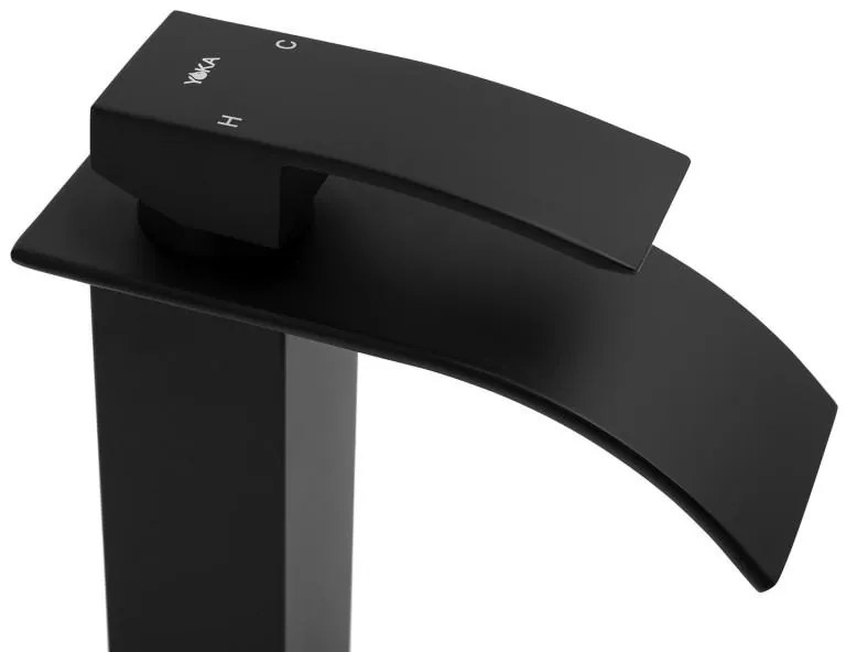 Umývadlová batéria WATERFALL - čierna - vysoká