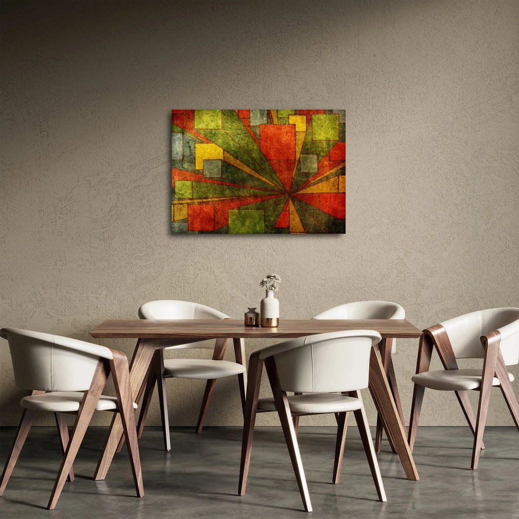 Obraz geometrické abstrakcie (70x50 cm)
