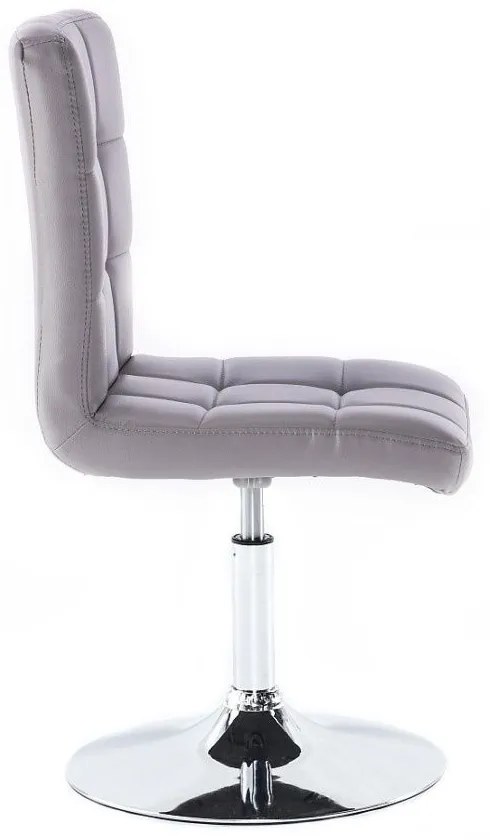 LuxuryForm DESIGN Stolička TOLEDO na striebornom tanieri - šedá