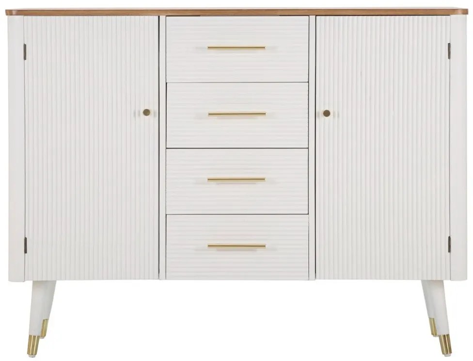 Dizajnová komoda Gerlinde 117 cm biela