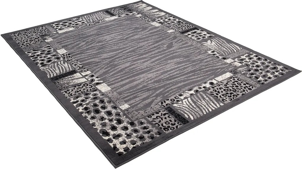 TA Koberec J316A DARK GRAY CHEAP PP CRM Sivý (tmavý) Obdĺžnikový Rozmer: 120x170 cm