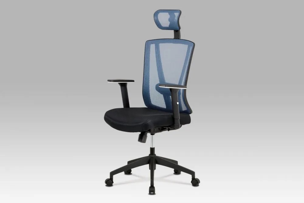 Kancelárská stolička KA-H110 BLUE čierná / modrá Autronic