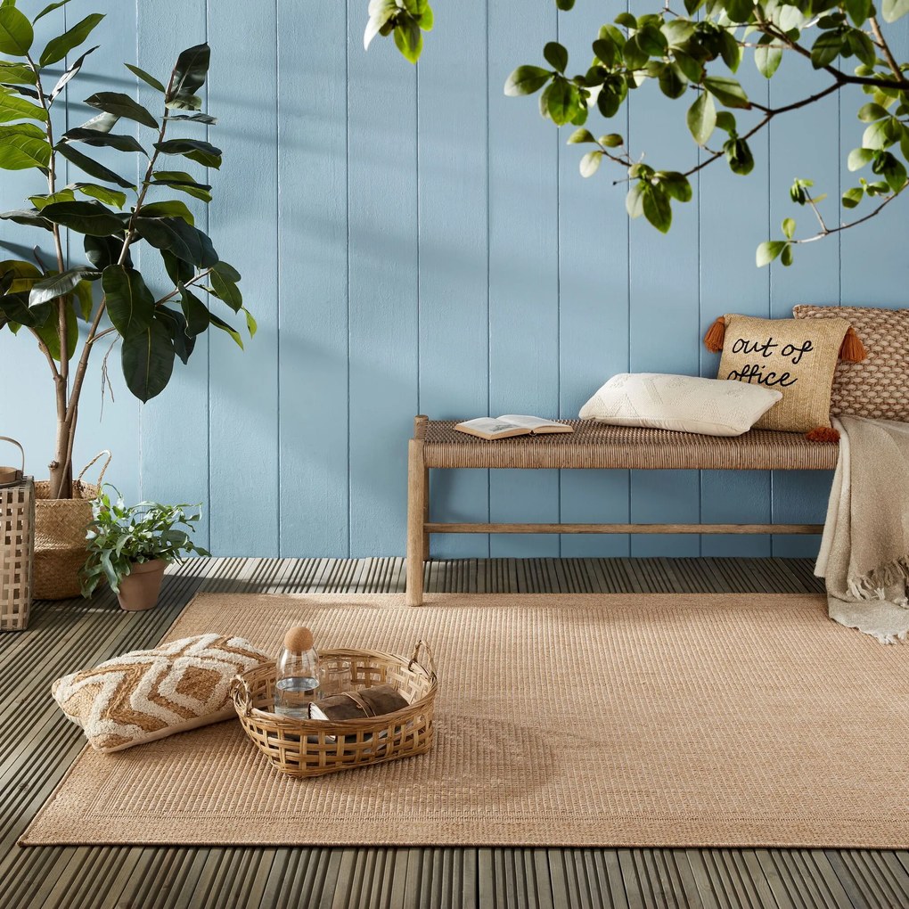 Kusový koberec Aruba Alfresco Weave Natural – na von aj na doma, 160x230, béžová, chodba / predsieň, Flair Rugs