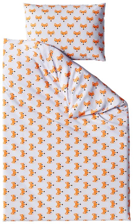 Bavlnené obliečky do postieľky LÍŠKA biele