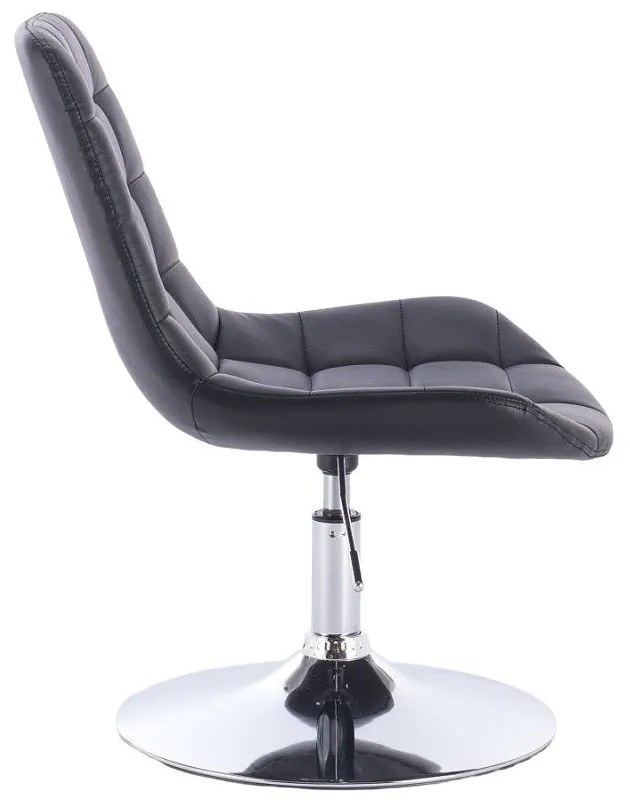 LuxuryForm DESIGN Stolička PARIS na striebornom tanieri - čierna