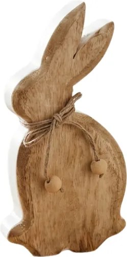Drevený veľkonočný zajac RABELLO 20 cm, biely