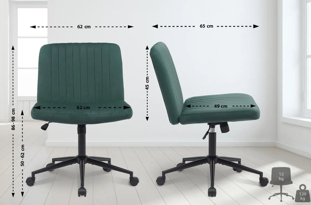 Kancelárska stolička Kingman zamat - Zelená