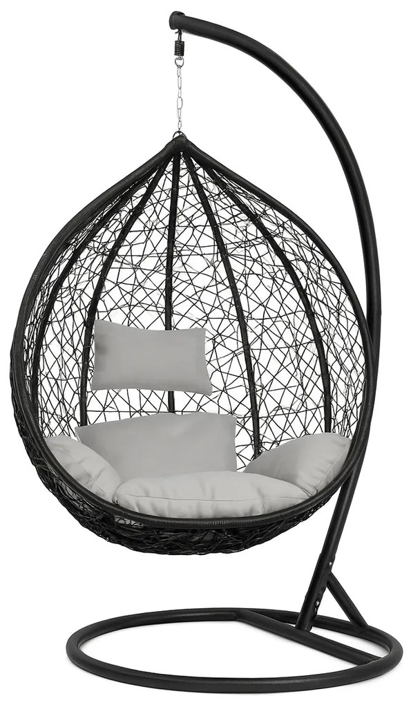 Závěsné houpací křeslo Houseland Luna XL černé