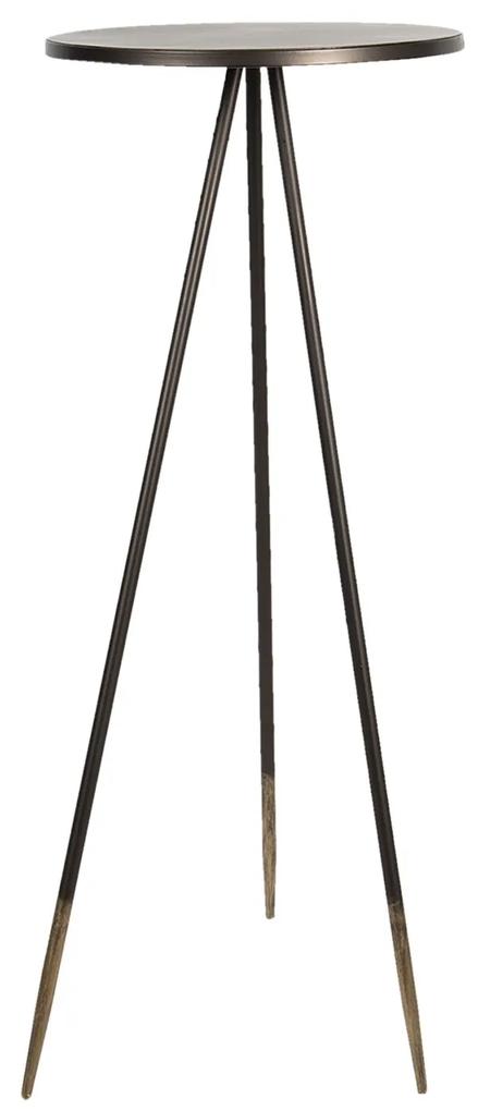 Čierny odkladací stolík Robin - Ø 50 * 100 cm