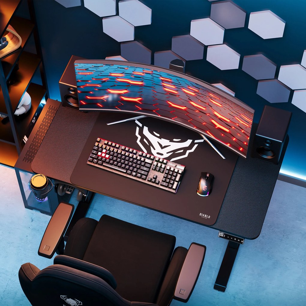 Výškovo nastaviteľný stôl Diablo X-Tensio 1100 čierny