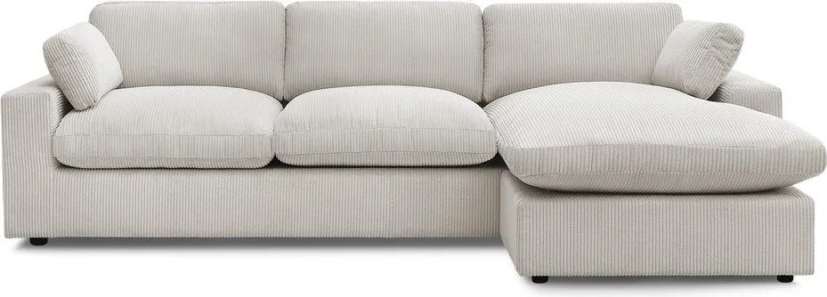 Béžová menčestrová rohová pohovka Belair – Bobochic Paris