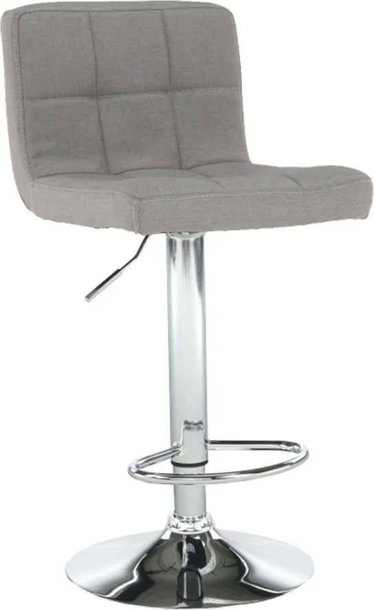 Barová stolička, sivohnedá taupe látka/chróm, KANDY NEW