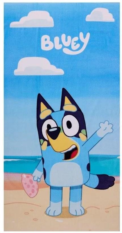 Dětská bavlněná osuška ROBIN Bluey 70x140 cm modrá