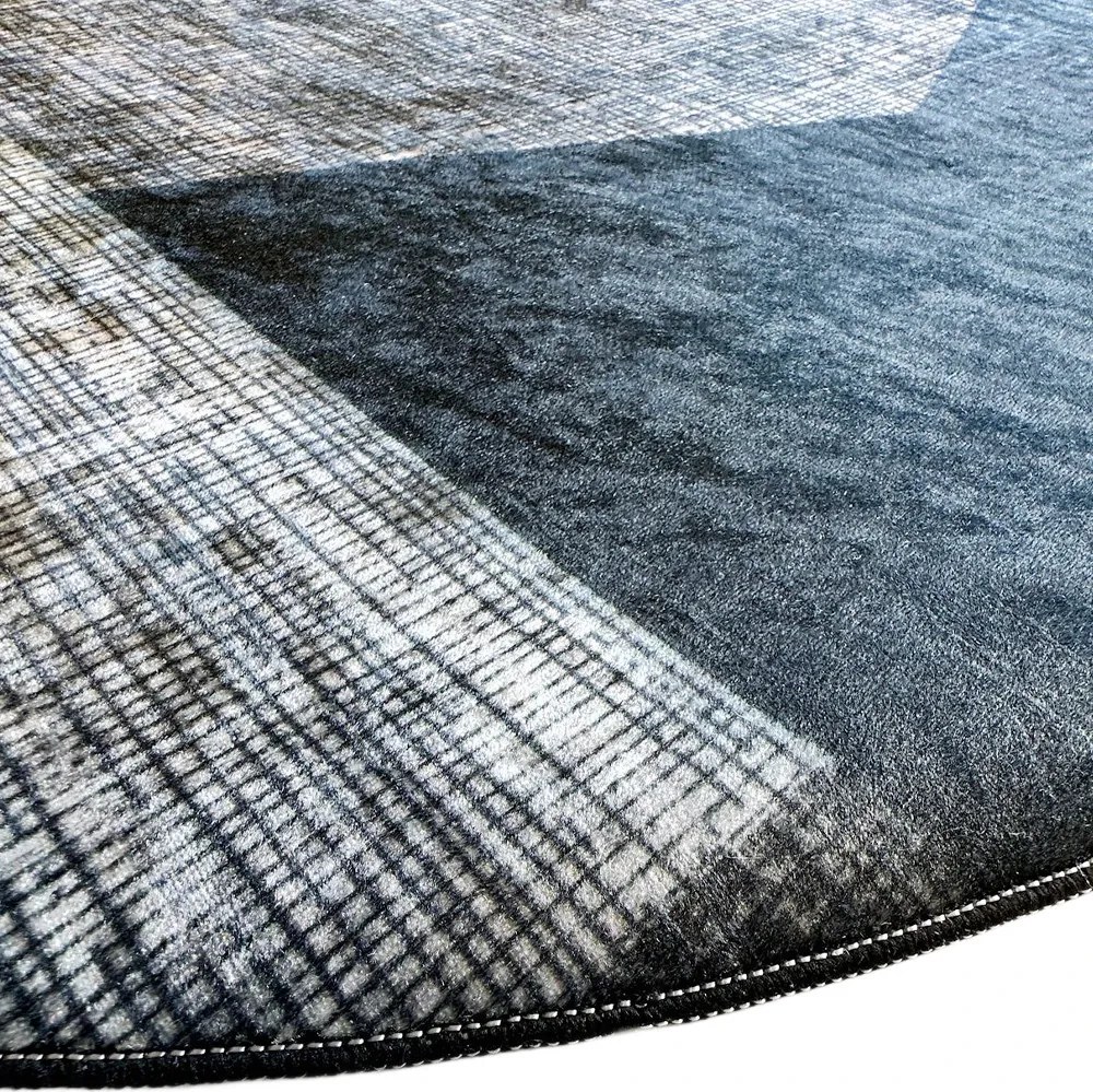 BE Koberec Porte 2032 Koło GREY – sivý okrúhly Rozmer: 120 cm