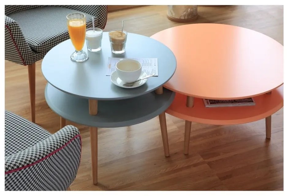 Biely konferenčný stolík Ragaba UFO, Ø 70 cm