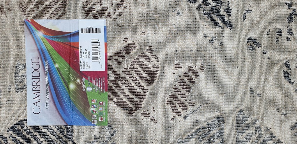 Spoltex, Kusový koberec Cambridge bone 7879, 200x290, hnedá, chodba / predsieň