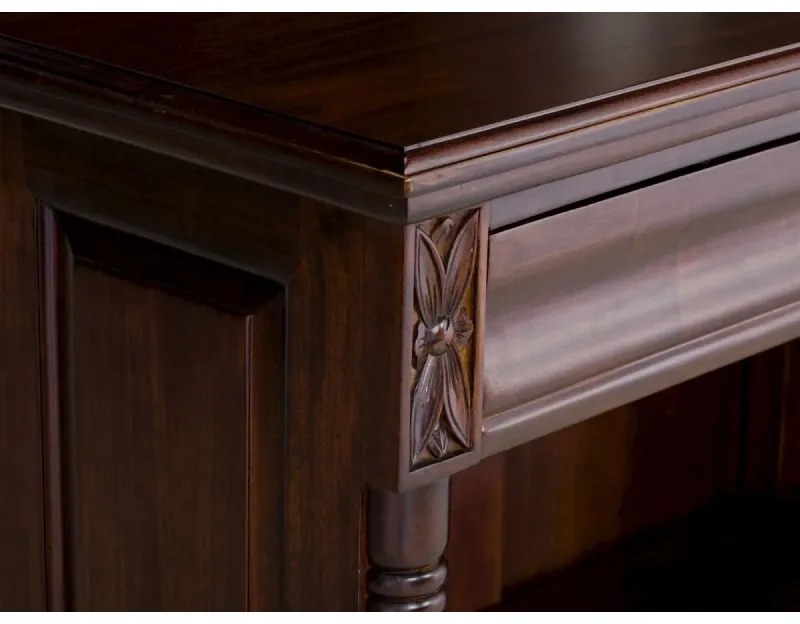 furniture-nabytek.cz - Masívna knižnica Cambridge II z mahagónu, lakovaná, hnedá – 85×36×120 cm