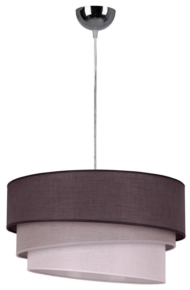 Duolla - Luster na lanku TRIO 1xE27/40W/230V pr. 45 cm antracit/šedá/biela