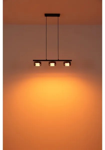 Globo 16055-3HS - LED Luster na lanku HIGGINS 3xGX53/6W/230V dymová/čierna