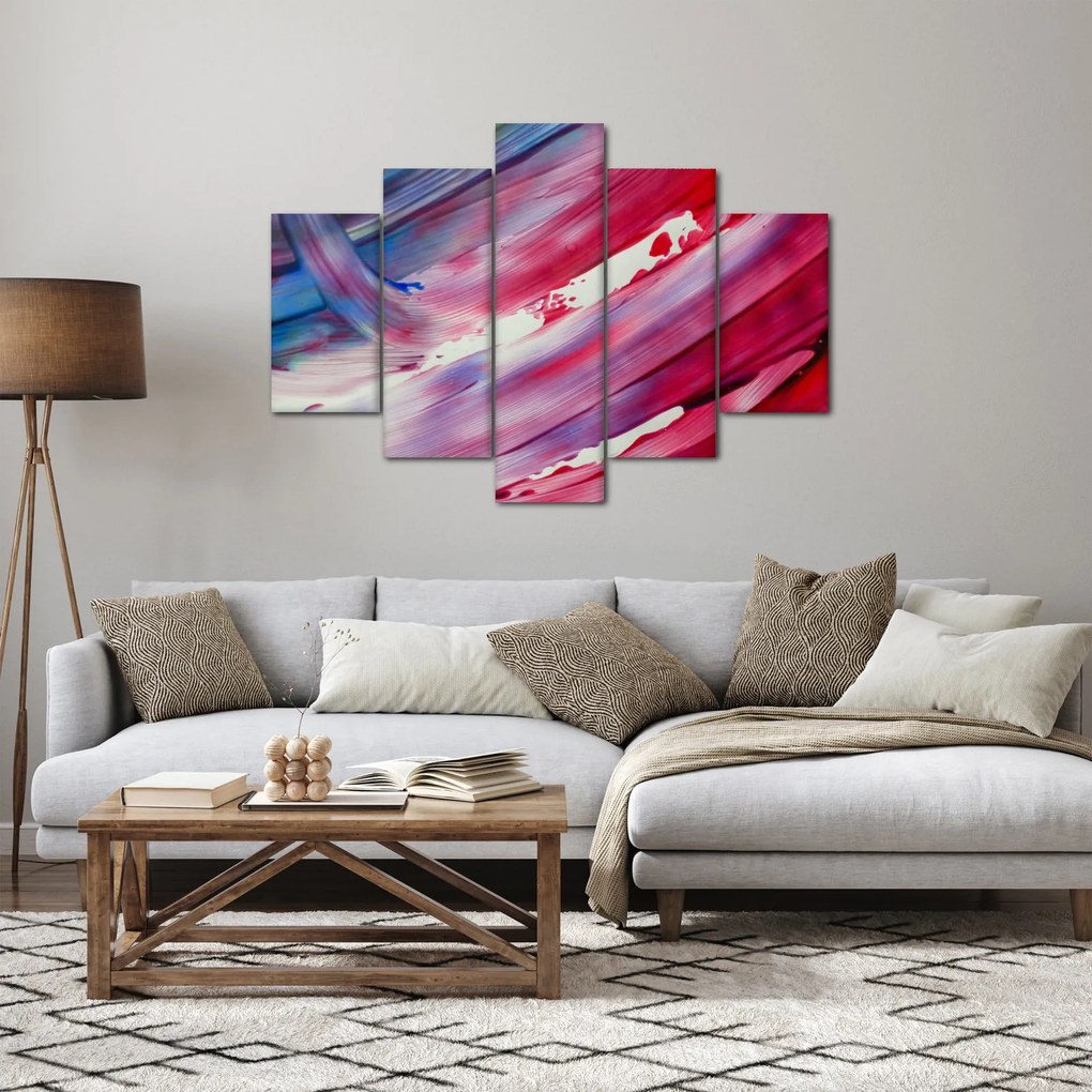 Obraz - ružovo modrej farby (150x105 cm)