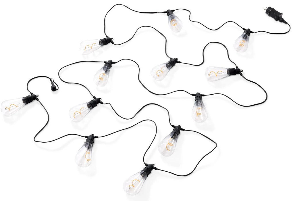 Svetelná reťaz s LED žiarovkami s vláknom