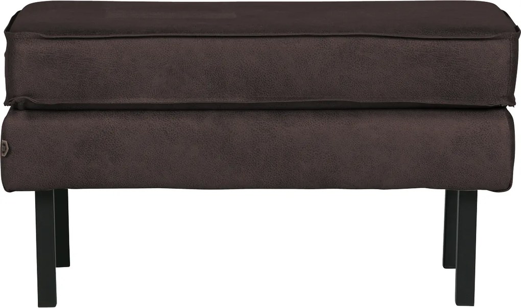 BePureHome Rodeo kožený ottoman - Čierna