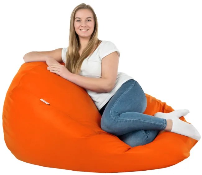 Sedací vak SAKO oranžový ekokoža