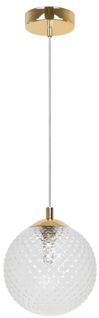 Závesne svietidlo Cannes, 1x číre sklenené tienidlo (fi 15 cm), G