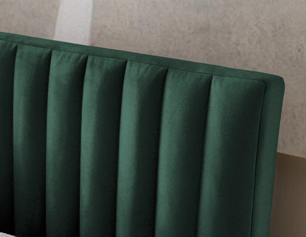 Posteľ Joy 180x200 cm, tmavo zelená látka