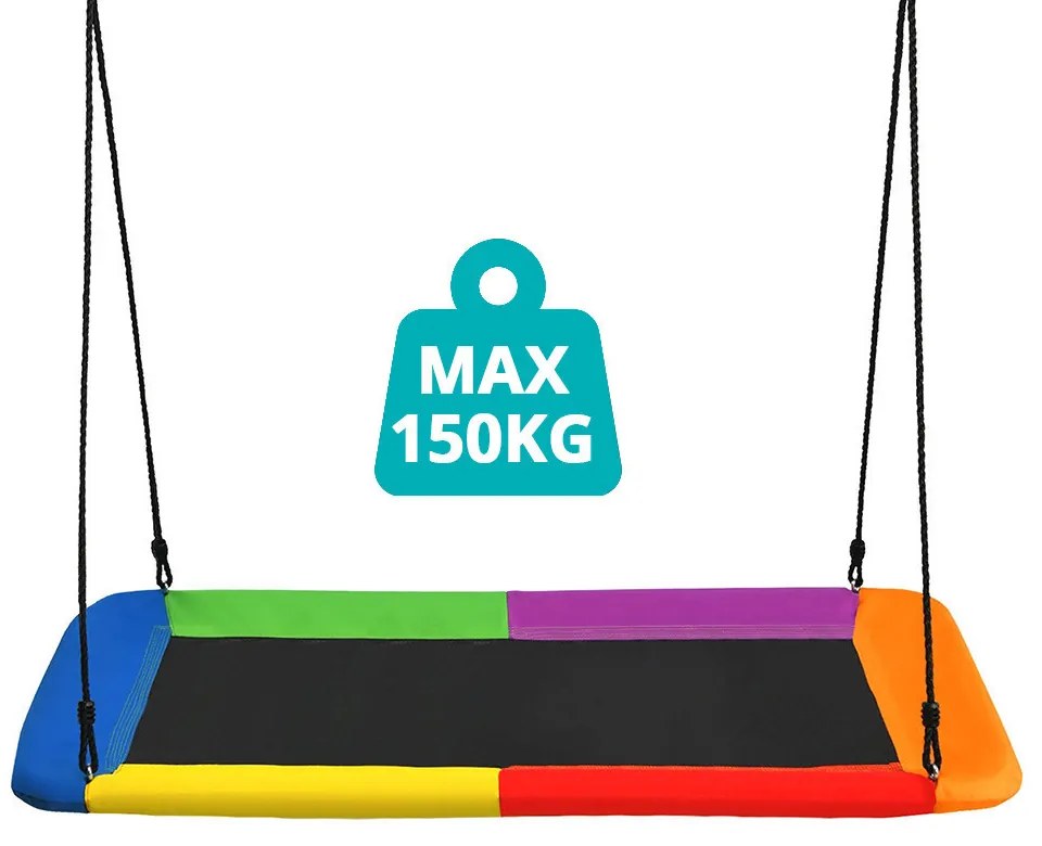 Hojdačka bocianie hniezdo, 150x80 cm, farebná