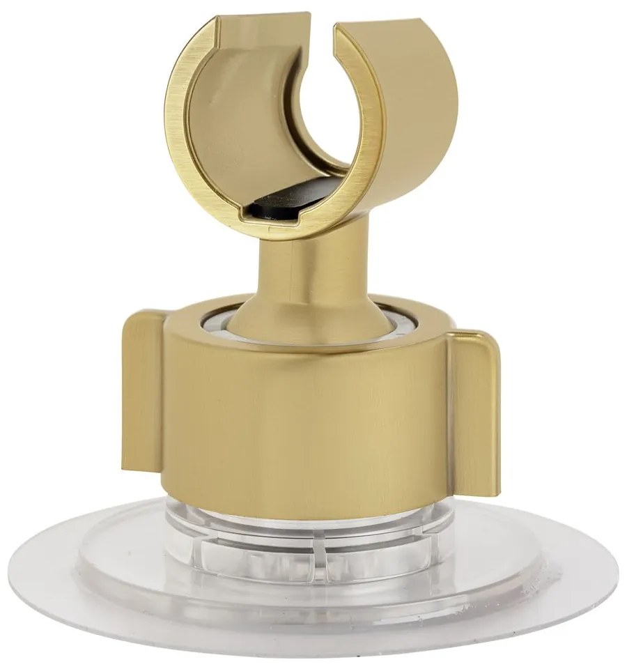 Plastový držiak na sprchu bez vŕtania v zlatej farbe Libertà – Wenko