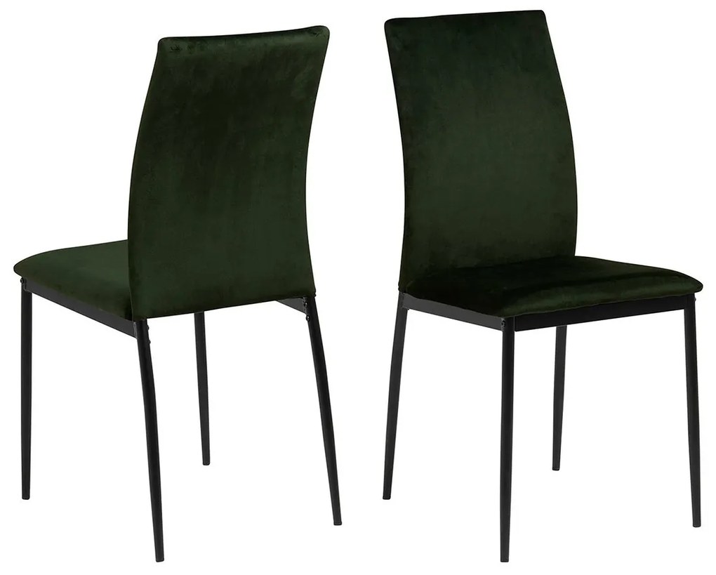 ACTONA Sada 4 ks − Jedálenská stolička Demina − zelená 92 × 43,5 × 53 cm