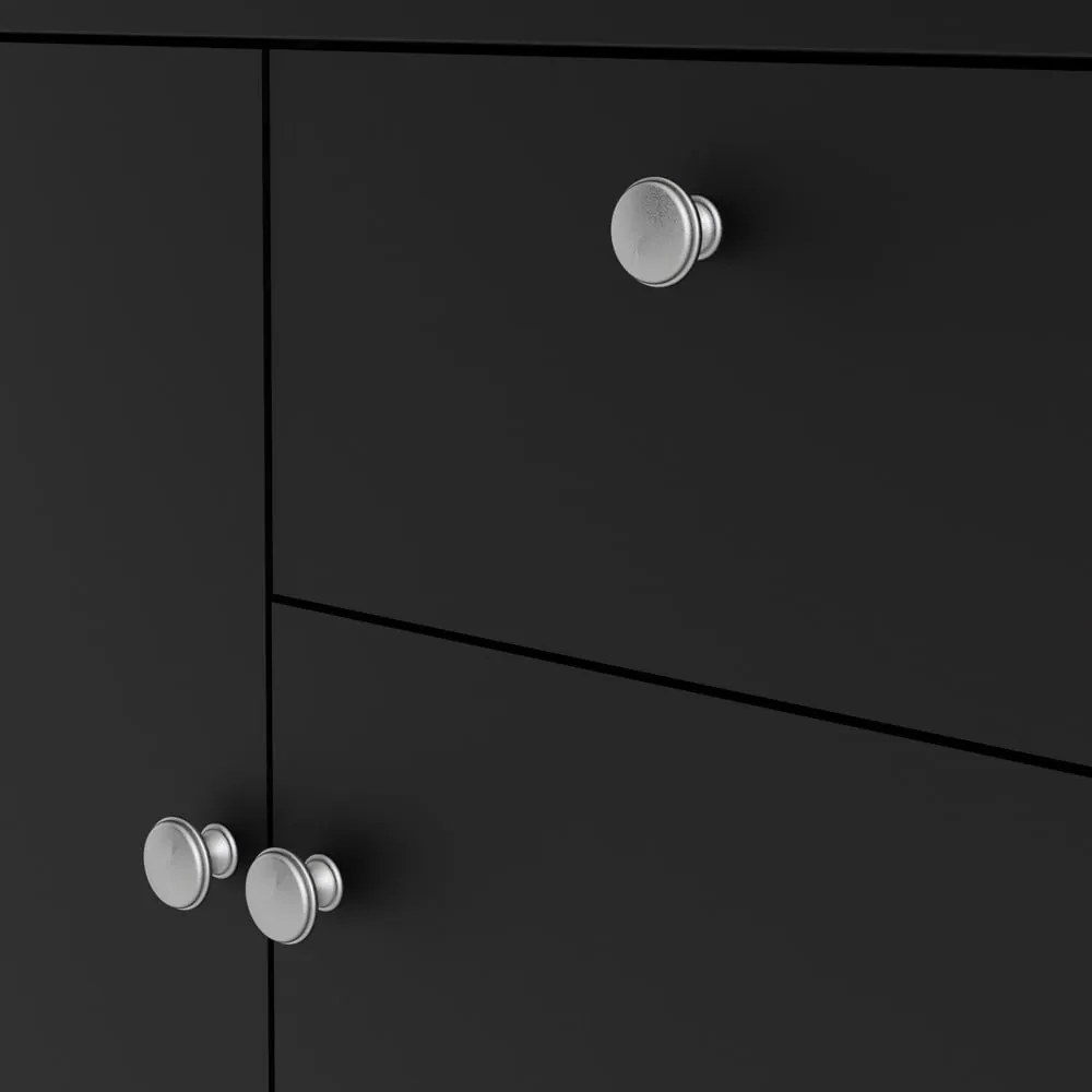 Čierna nízka komoda 82x80 cm Madrid – Tvilum