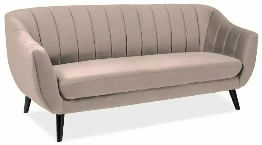 Pohovka Elite Velvet, trojsedačka, béžová
