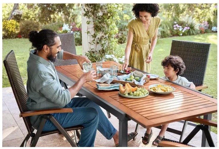 Livarno home Skladacie kreslo Valencia, hnedé, 2 kusy  (100386832)