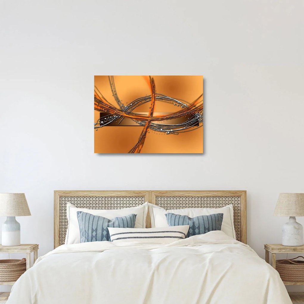 Abstraktný sklenený obraz (70x50 cm)