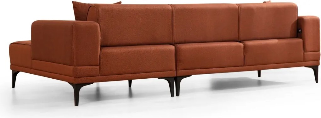 Rohová sedacia súprava Horizon 250 cm tehlová pravá