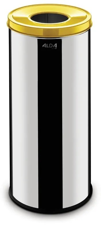 Kovový kôš na triedený odpad 45 L nerez lesklý, plasty