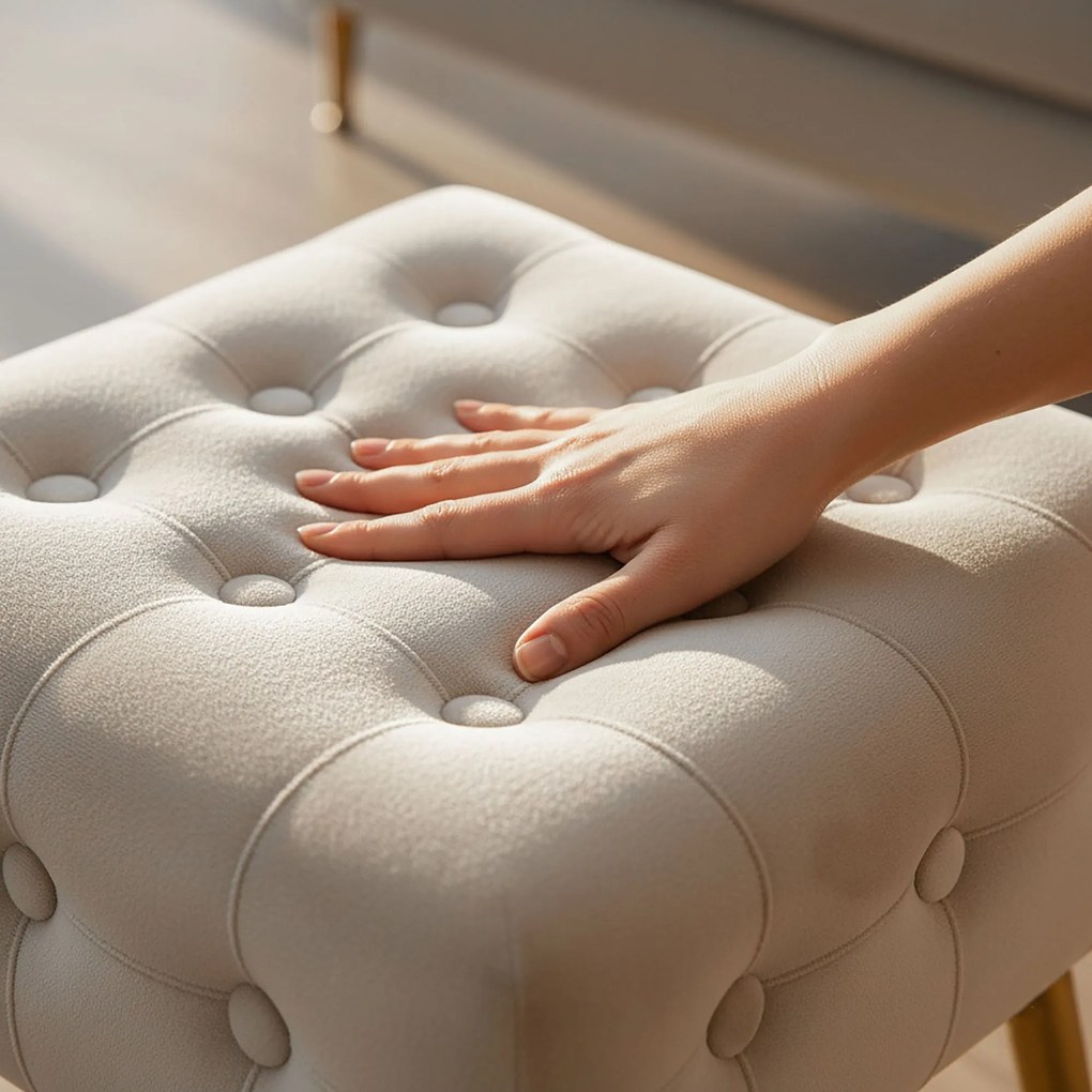 Taburet Quadra béžový