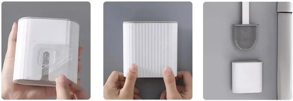 Aqualine Sapho, WC silikónová kefa na postavenie, biela, TF010