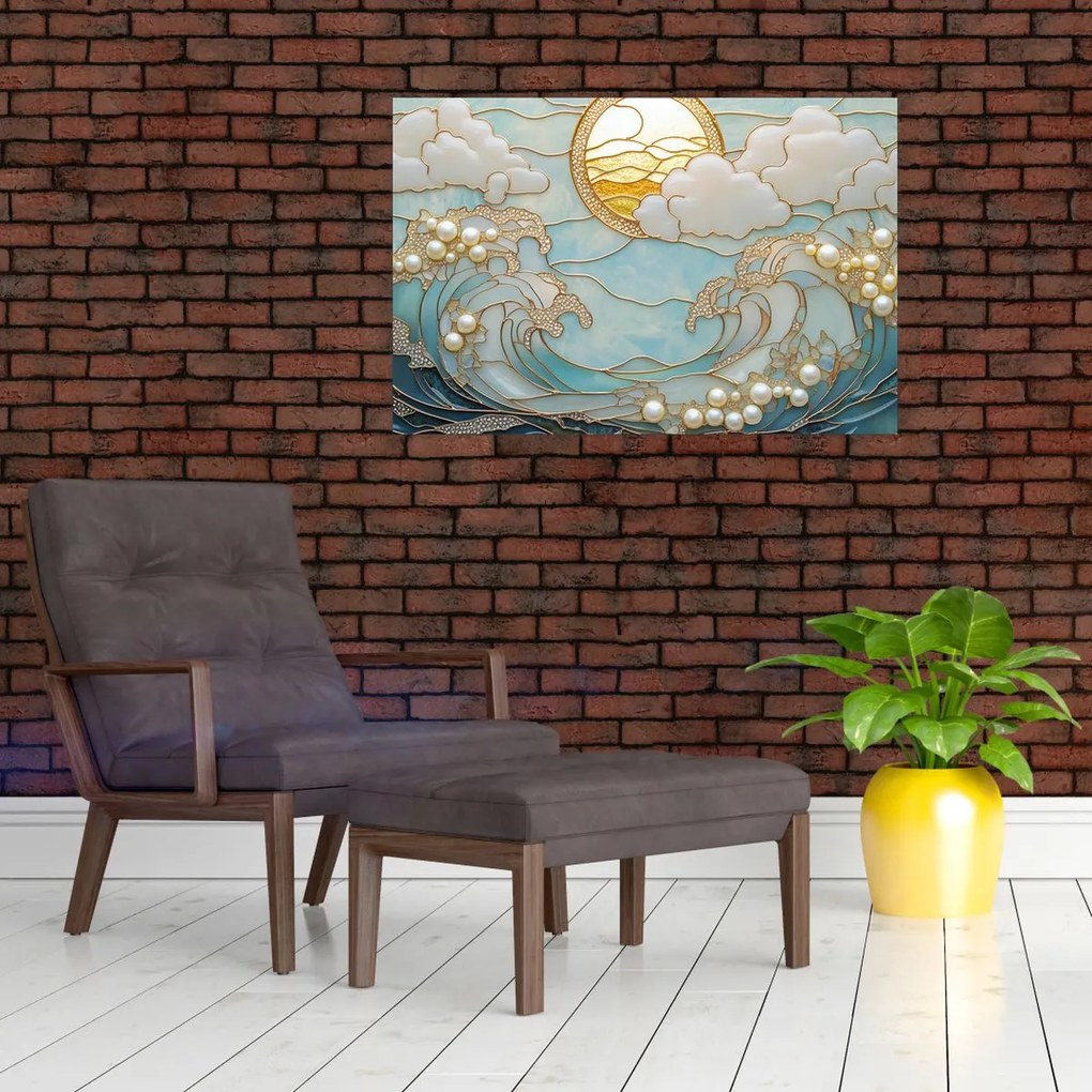 Obraz - 3D perly v oceáne (90x60 cm)